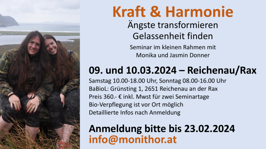 Seminar Monika & Jasmin Donner März 2024 Reichenau