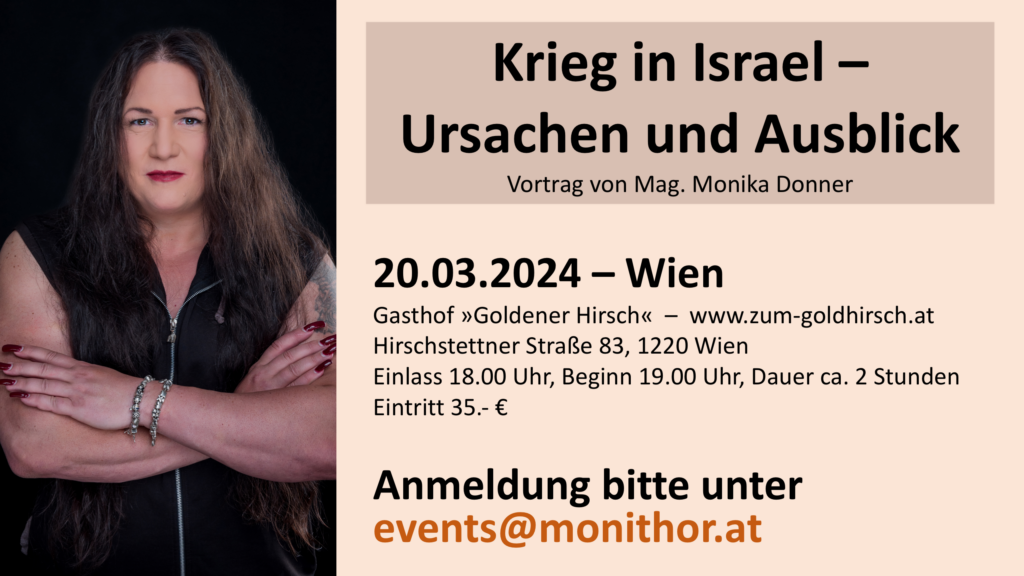 Monika Donner Vortrag Krieg in Israel März 2024